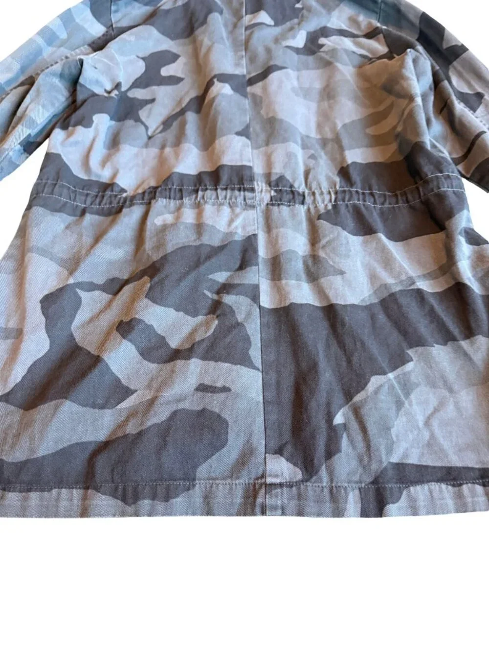 Monrow Black Grey Camo Print Jacket Utility Streetwear 100% Cotton Size Medium